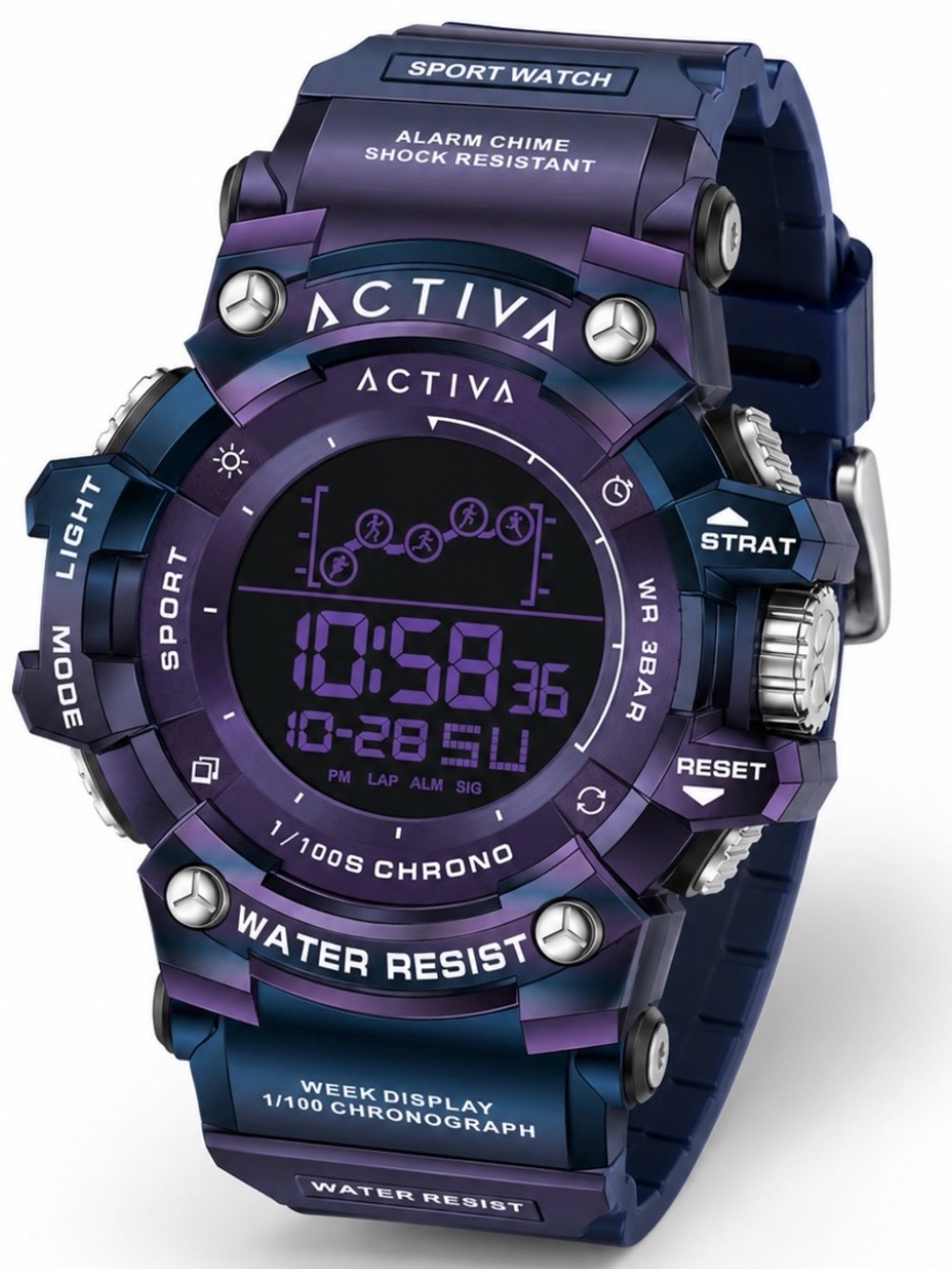 New Activa X Invicta
Digital Unisex Watch - 50mm, Iridescent, Purple